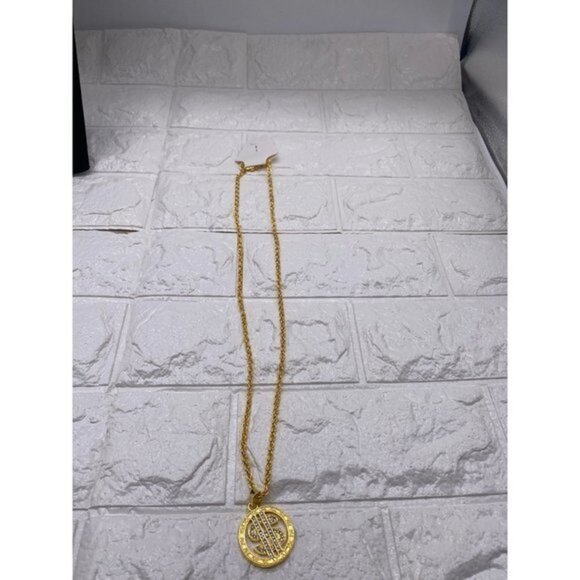 Dollar Coin Chain Men's Necklace Gold Tone - Picture 6 of 10